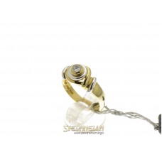 Salvini anello solitario oro giallo e bianco e diamante ct.0,18 ref. n51406